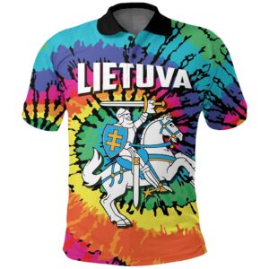 Lithuania Polo Shirt Tie Dye K4