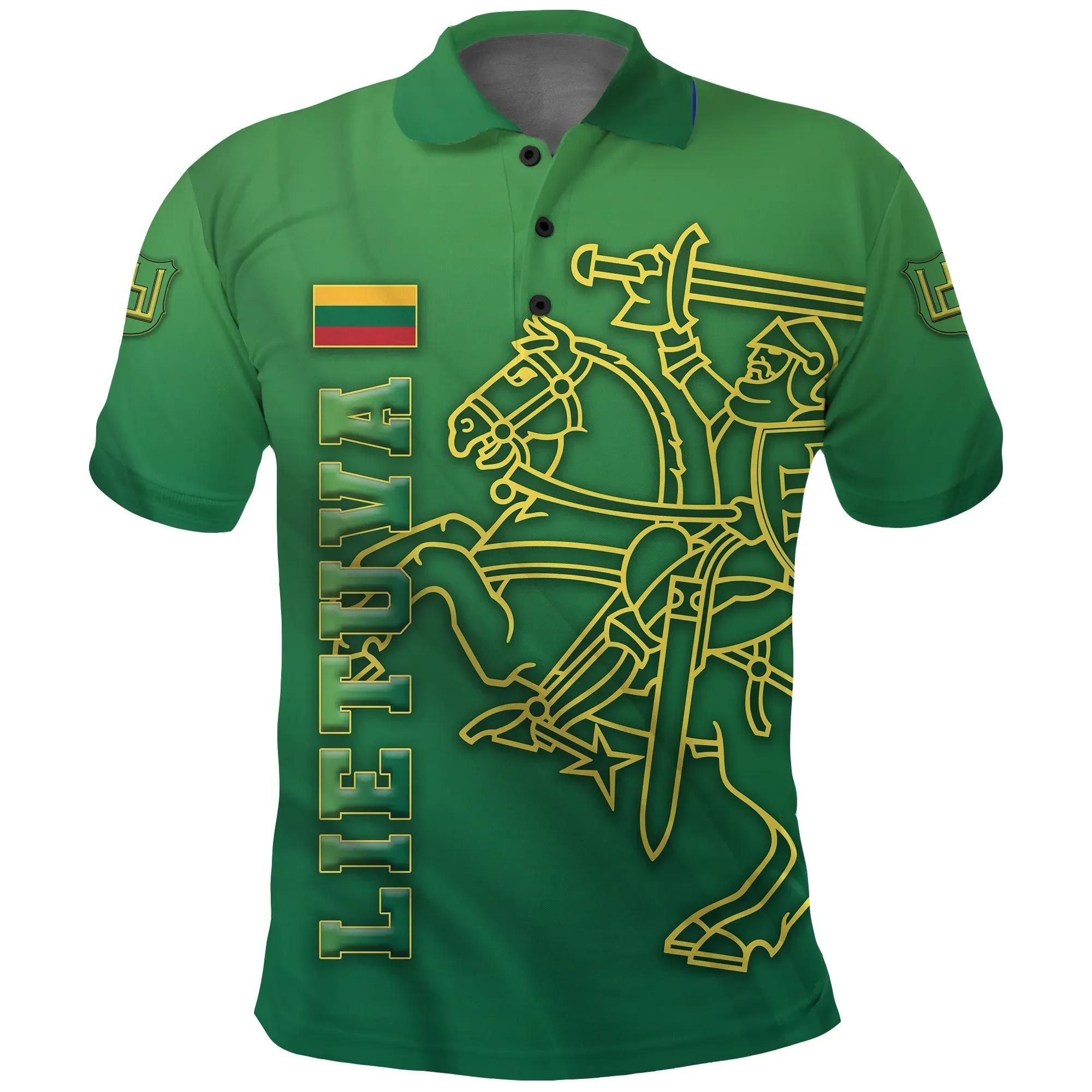 Lithuania Vytis Columns of Gediminas Polo Shirt K8 Lithuania Vytis Columns of Gediminas Polo Shirt K8