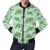 Lizard Print Pattern Mens Bomber Jacket
