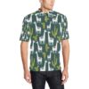 Llama Cactus Pattern Print Design 02 Men Polo Shirt