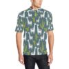 Llama Cactus Pattern Print Design 03 Men Polo Shirt