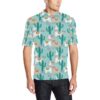 Llama Cactus Pattern Print Design 08 Men Polo Shirt