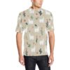 Llama Cactus Pattern Print Design 09 Men Polo Shirt
