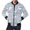 Llama Pattern Print Mens Bomber Jacket