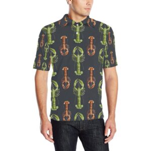 Lobster Pattern Print Design 01 Men Polo Shirt