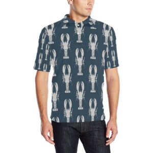 Lobster Pattern Print Design 02 Men Polo Shirt
