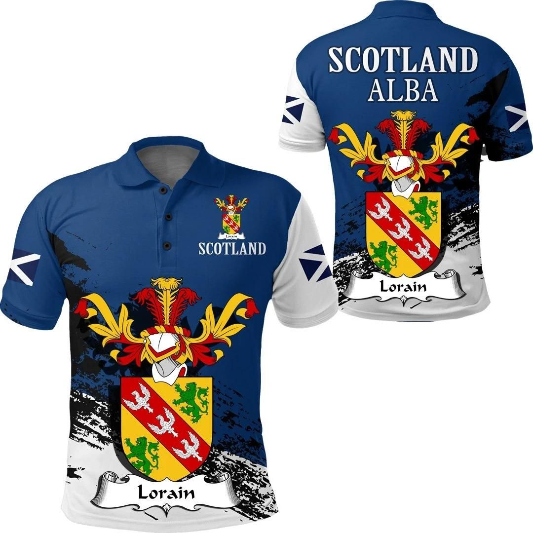 Lorain Scottish Family Crest Scotland Special Polo Shirt - Golf Shirt A7 Lorain Scottish Family Crest Scotland Special Polo Shirt - Golf Shirt A7