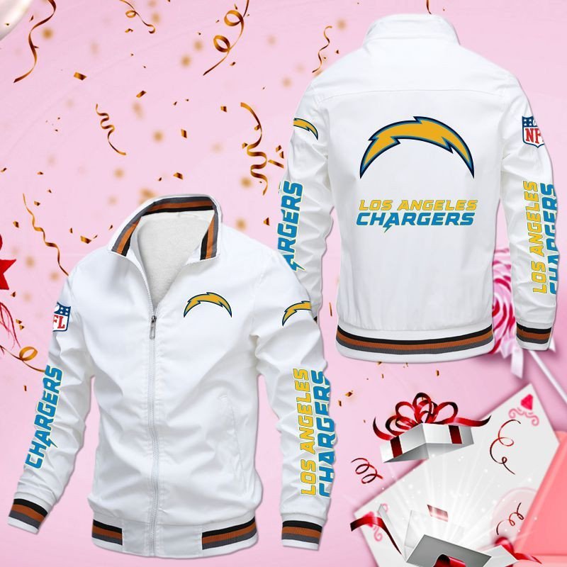 Los Angeles Chargers 3D Bomber Jacket Los Angeles Chargers 3D Bomber Jacket