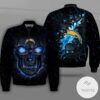 Los Angeles Chargers Lava Skull Full Print Bomber Jacket