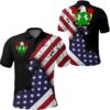 Lott USA Polo Shirt - Special Grunge Flag - American Family Crest A7