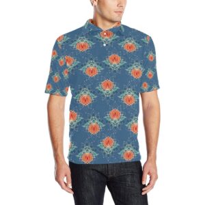 Lotus Boho Pattern Print Design Lo07 Men Polo Shirt