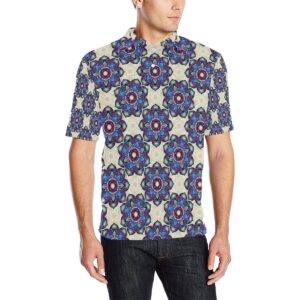 Lotus Boho Pattern Print Design Lo08 Men Polo Shirt