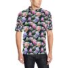 Lotus Flower Print Design Men Polo Shirt