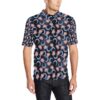 Lotus With Moon Pink Print Themed Men Polo Shirt