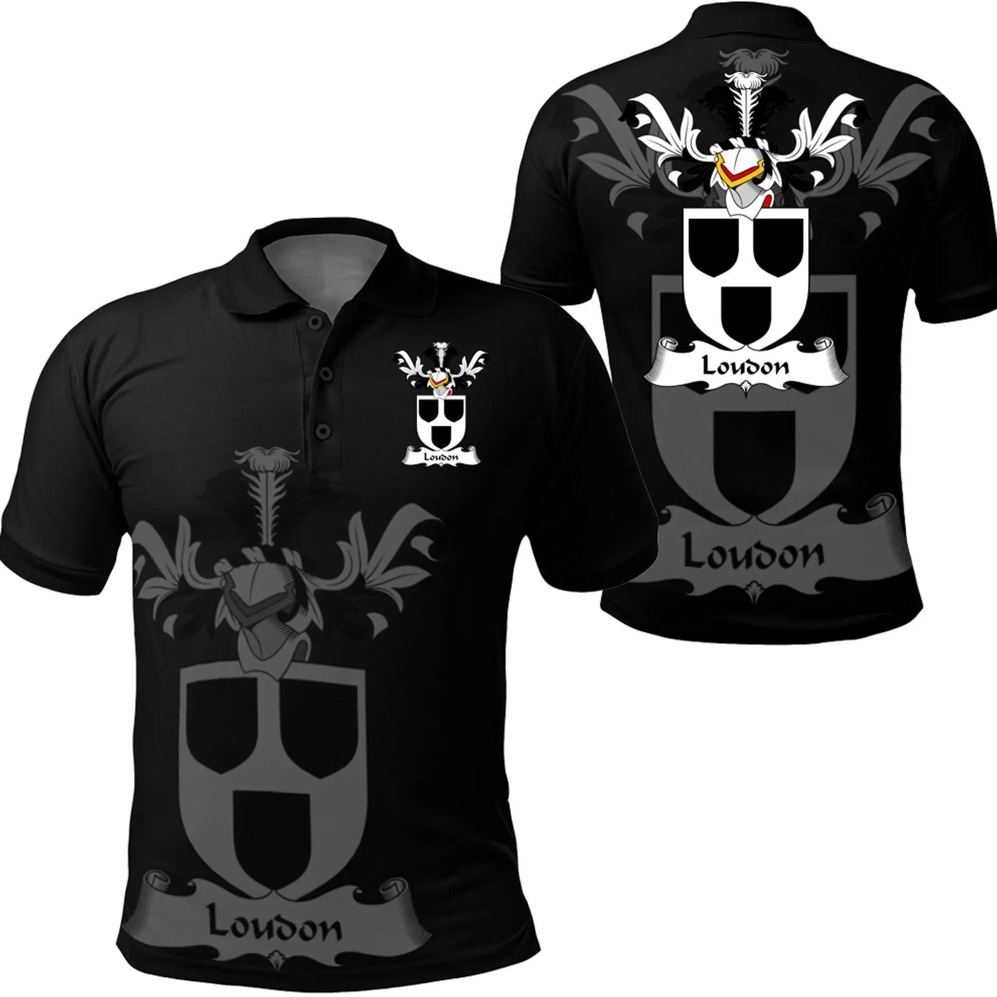 Loudon or Loudoun Family Crest Polo Shirt - Golf Shirt A7 Loudon or Loudoun Family Crest Polo Shirt - Golf Shirt A7