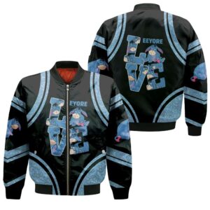 Love Eeyore Winnie The Pooh Yoga Legging Set 3D Bomber Jacket