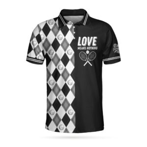 Love Means Nothing Tennis 3D All Over Printed Polo Shirt