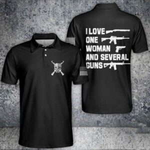 Love One Woman And Several Guns Polo Shirt