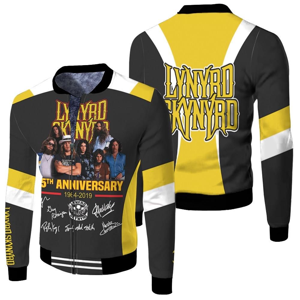 Lynyrd Skynyrd 55th Anniversary 1964 2019 Rock Band Signatures 3D Designed Allover Gift For Lynyrd Skynyrd Fans Bomber Jacket Lynyrd Skynyrd 55th Anniversary 1964 2019 Rock Band Signatures 3D Designed Allover Gift For Lynyrd Skynyrd Fans Bomber Jacket