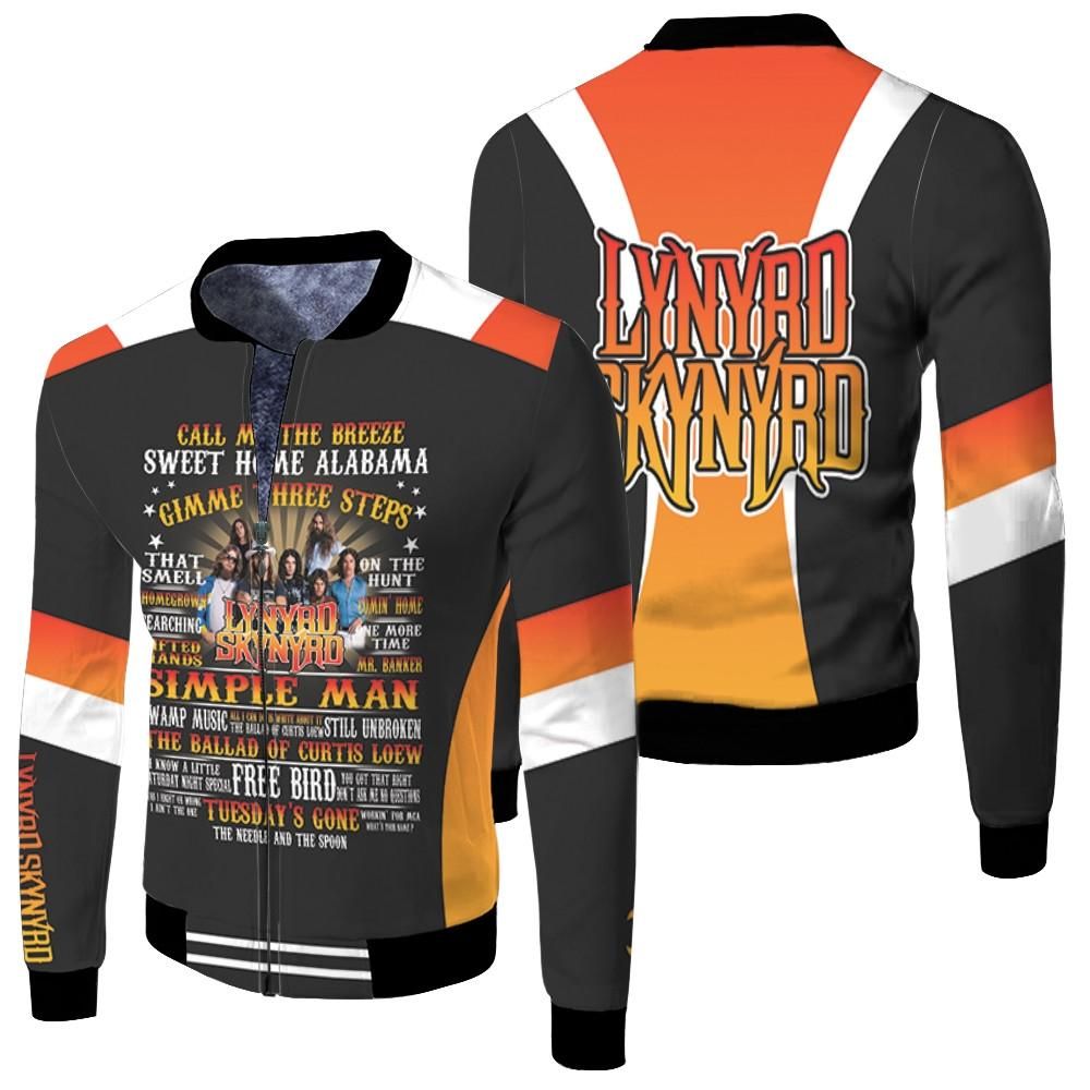 Lynyrd Skynyrd Call Me The Breeze Gimme Three Steps Famous Albums Rock Band 3D Designed Allover Gift For Lynyrd Skynyrd Fans Bomber Jacket Lynyrd Skynyrd Call Me The Breeze Gimme Three Steps Famous Albums Rock Band 3D Designed Allover Gift For Lynyrd Skynyrd Fans Bomber Jacket