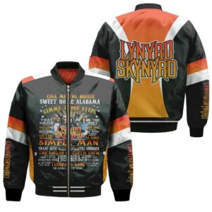 Lynyrd Skynyrd Call Me The Breeze Gimme Three Steps Famous Albums Rock Band 3D Designed Allover Gift For Lynyrd Skynyrd Fans Bomber Jacket