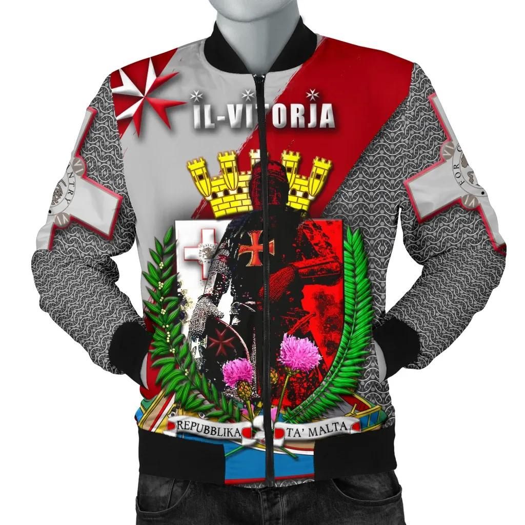 MALTA IL-VITORJA Men's Bomber Jacket - Knights of Malta - BN21 Bomber Jacket MALTA IL-VITORJA Men's Bomber Jacket - Knights of Malta - BN21 Bomber Jacket