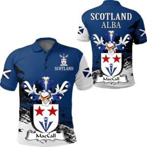 MacCall or MacColl Scottish Family Crest Scotland Special Polo Shirt - Golf Shirt A7