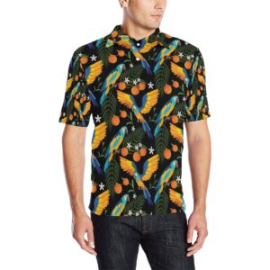Macaw Pattern Print Design 03 Men Polo Shirt