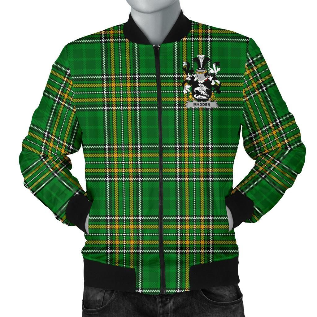 Madden or O'Madden bIreland Bomber Jacket Irish National Tartan (Men's) A7 Bomber Jacket Madden or O'Madden bIreland Bomber Jacket Irish National Tartan (Men's) A7 Bomber Jacket