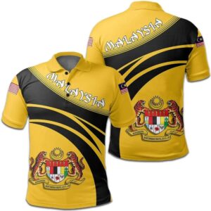 Malaysia Coat Of Arms Polo Shirt Cricket Style J5W