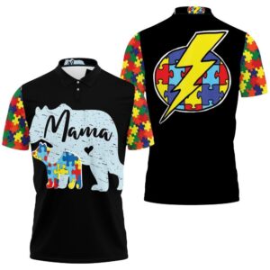 Mama Bear & Son Autism Support Polo Shirt