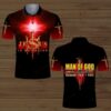 Man Of God Husband Dad Papa Jesus Polo Shirt