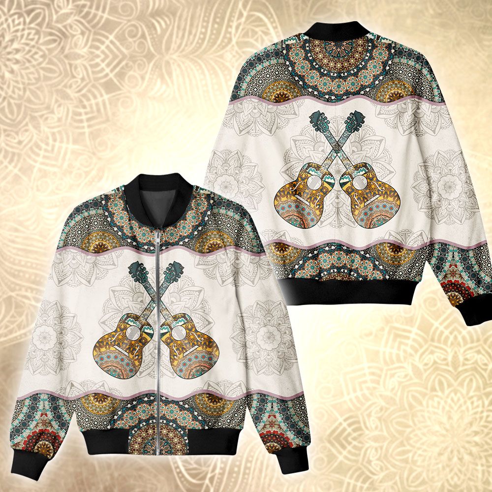 Mandala guitar 3D All Over Printed Shirt Mandala guitar 3D All Over Printed Shirt