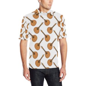 Mandolin Pattern Print Design 01 Men Polo Shirt