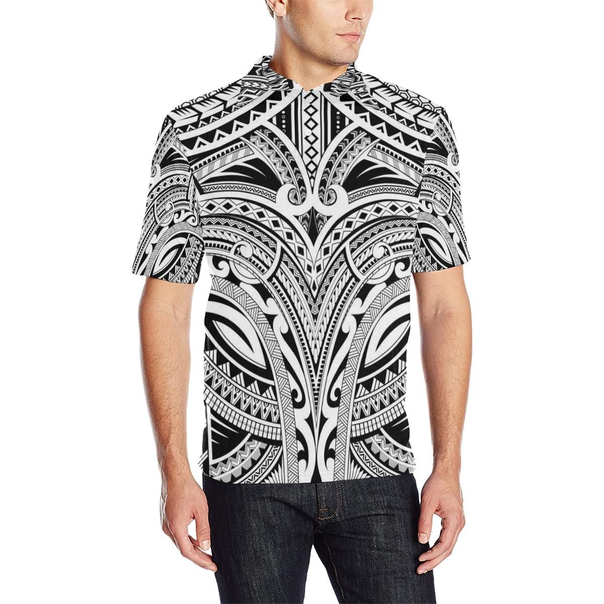Maori Pattern Print Design 06 Men Polo Shirt Maori Pattern Print Design 06 Men Polo Shirt