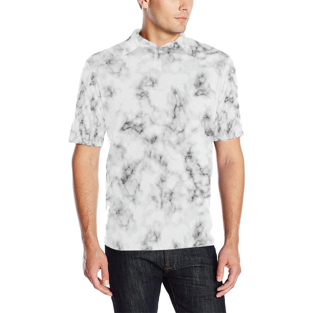 Marble Pattern Print Design 01 Men Polo Shirt Marble Pattern Print Design 01 Men Polo Shirt
