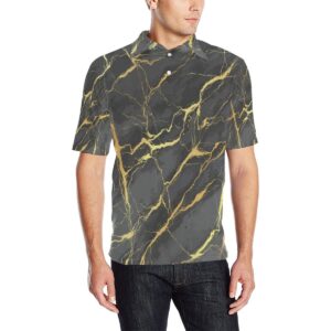 Marble Pattern Print Design 02 Men Polo Shirt