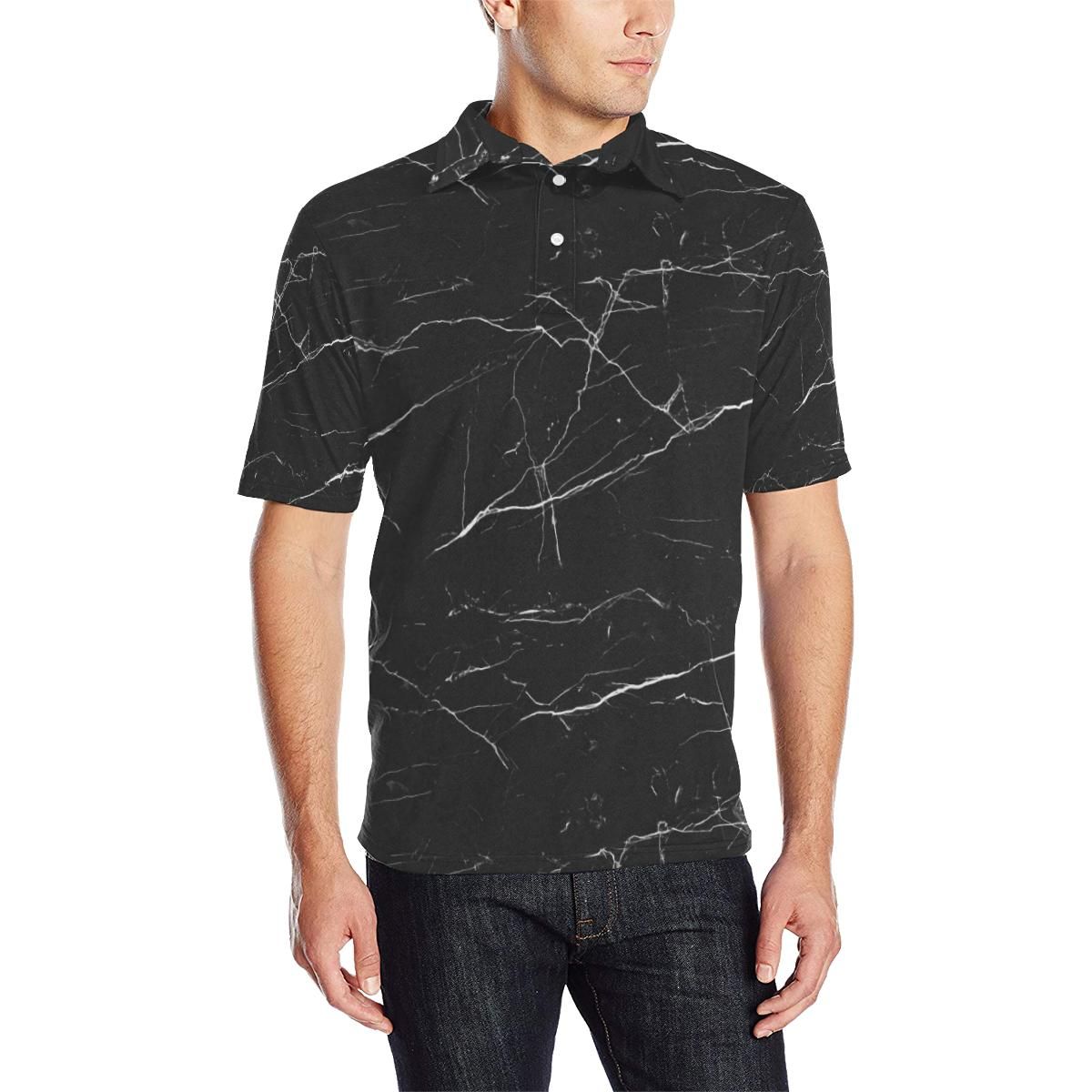 Marble Pattern Print Design 04 Men Polo Shirt Marble Pattern Print Design 04 Men Polo Shirt