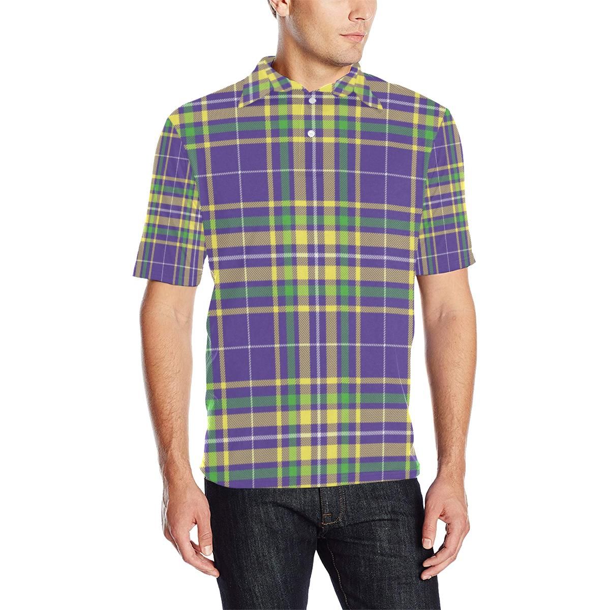 Mardi Gras Pattern Print Design 010 Men Polo Shirt Mardi Gras Pattern Print Design 010 Men Polo Shirt