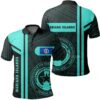 Mariana Islands Turquoise Polo Shirt- Boba Style - AH - J14