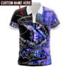 Marlin Fishing Blue Custom Name Polo Shirt #Kv
