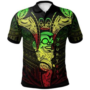Marquesas Islands Custom Personalized Polo Shirt - Polynesian Tiki Warrior Style Reggae - BN29