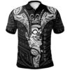Marquesas Islands Custom Personalized Polo Shirt - Polynesian Tiki Warrior Style White - BN29