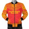 Marquesas Islands Flag Polynesian Chief Men's Bomber Jacket - Bn10 Bomber Jacket