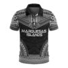 Marquesas Islands Polo Shirt - Polynesian Chief Black Version - BN10