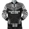 Marquesas Islands Polynesian Chief Men's Bomber Jacket - Black Version - Bn10 Bomber Jacket