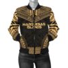 Marquesas Islands Polynesian Chief Women'S Bomber Jacket - Gold Version - Bn10 Bomber Jacket