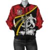 Marquesas Islands Shark Polynesian Women Bomber Jacket - Road to Hometown K4 Bomber Jacket