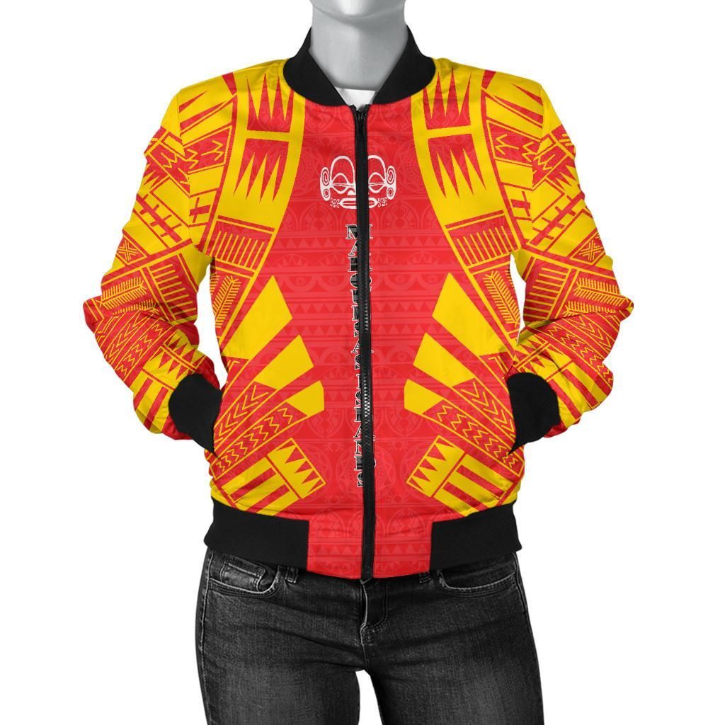Marquesas Islands Women Bomber Jacket - Polynesian Tattoo Flag - BN0110 Bomber Jacket Marquesas Islands Women Bomber Jacket - Polynesian Tattoo Flag - BN0110 Bomber Jacket