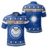Marshall Islands Coat Of Arms - Polo Shirt - Blue - Christmas Style - J092